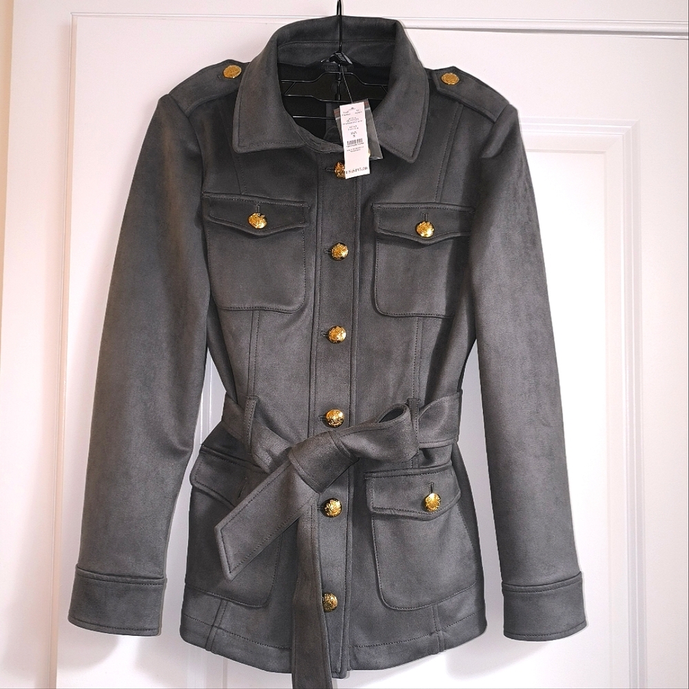 WHBM Ultra Suede Safari Jacket - Picture 5 of 14